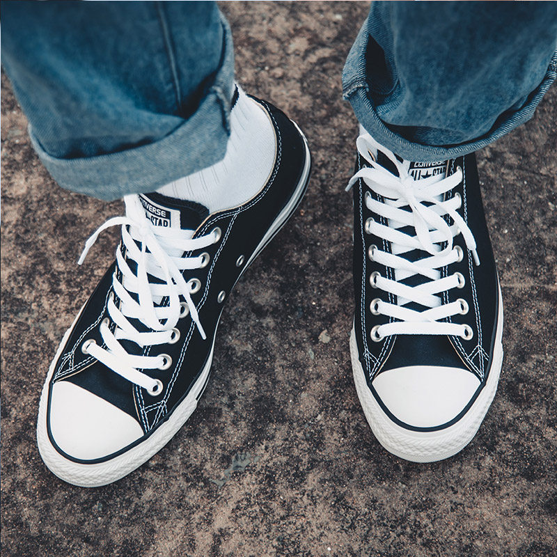 匡威男鞋女鞋2021冬冬新款allstar常青黑色低帮帆布鞋板鞋101001