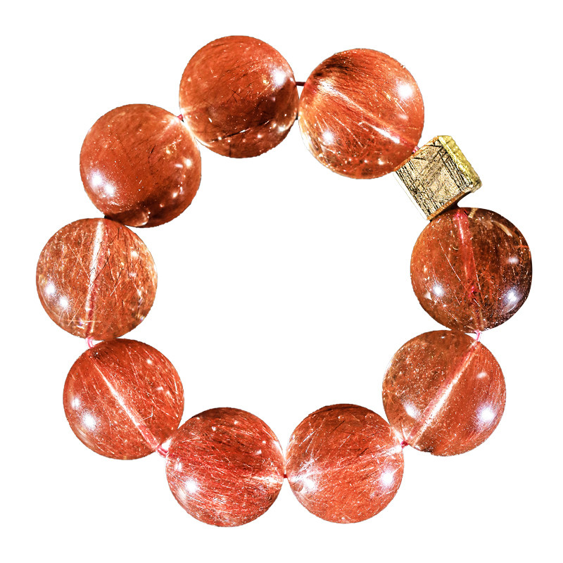 心灵面包红发晶手串顺发密发彩发水晶海底本我手链