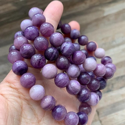 心灵面包天然紫苏萤石苏纪舒俱来伴生之力手链串浅深眉心顶轮冥想