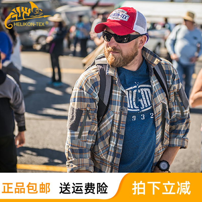 helikon赫利肯 mbdu法兰绒衬衫抗菌透气格子花多袋战术长袖衬衣
