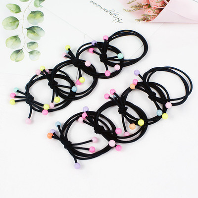 樱桃红珠头绳头饰皮筋圆珠打结发圈发绳小红豆头绳头饰简约橡皮筋