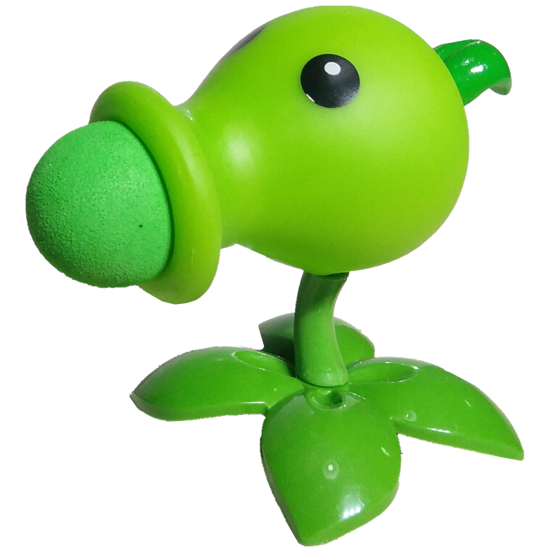 单个软胶植物大战僵尸玩具加农炮射手发射圆球炮弹儿童仿真