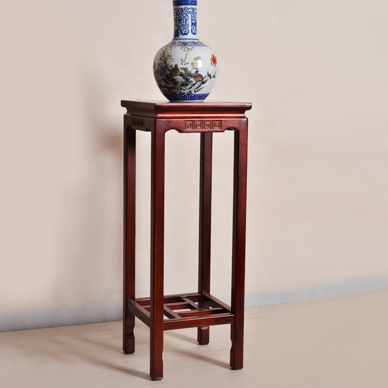 康曦木业回文古典仿古明清中式客厅榆木实木木质花架