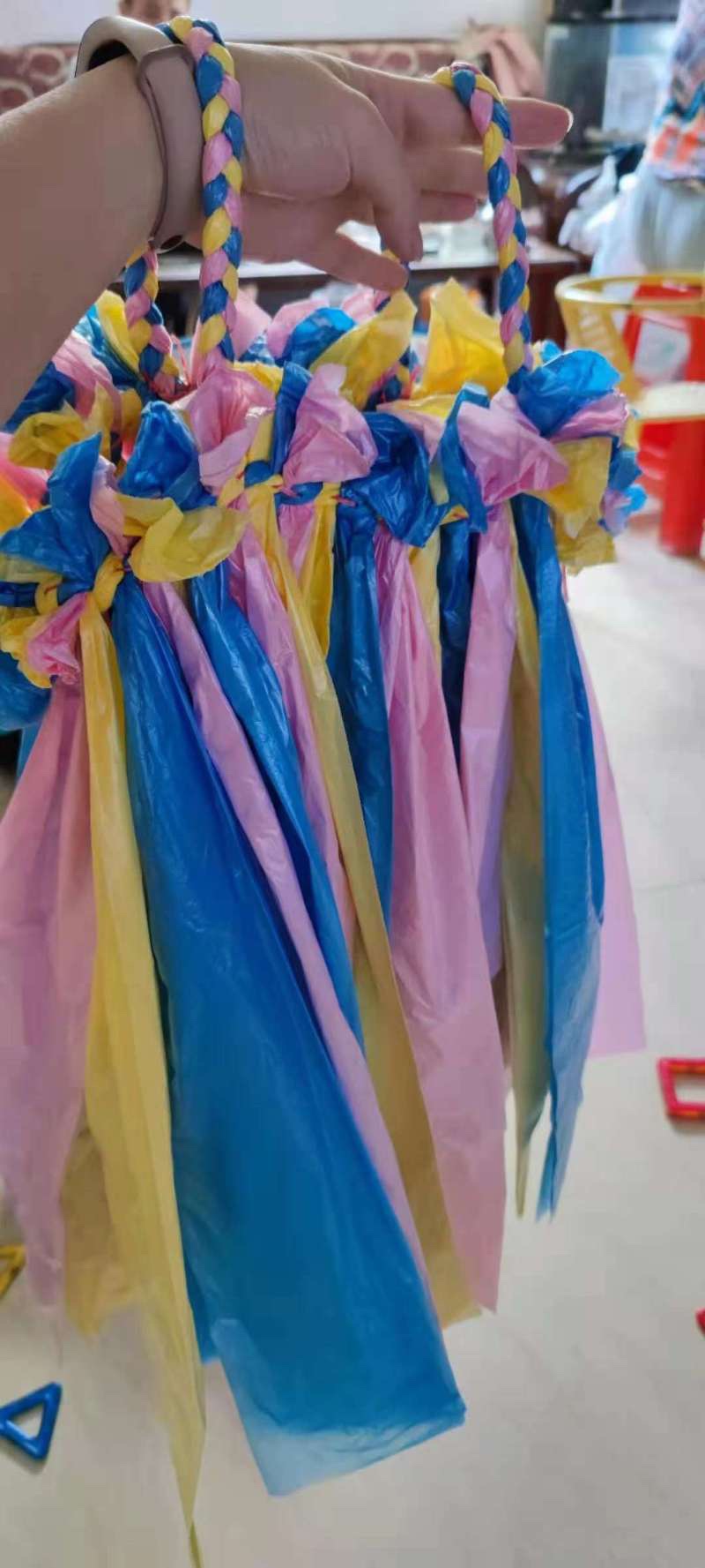 环保六一儿童演出演出服服装女童亲子时装秀塑料袋儿童演出服