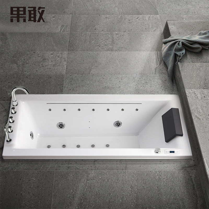 浴缸果敢嵌入式大瀑布家用成人冲浪按摩1417米恒温按摩浴缸
