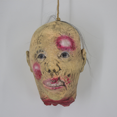 万圣节恐怖道具断头干尸烂头酒吧密室逃脱鬼屋场景装扮道具面具