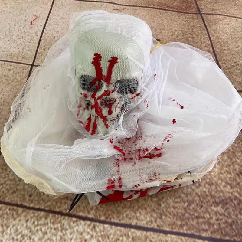 万圣节白色发光发声人蛹倒挂密室逃脱鬼屋恐怖其它