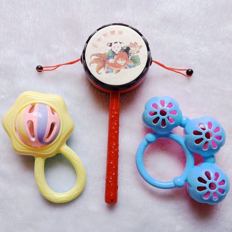 玩具婴儿卡通拨浪鼓手摇摇铃01岁儿童宝宝早教拨浪鼓