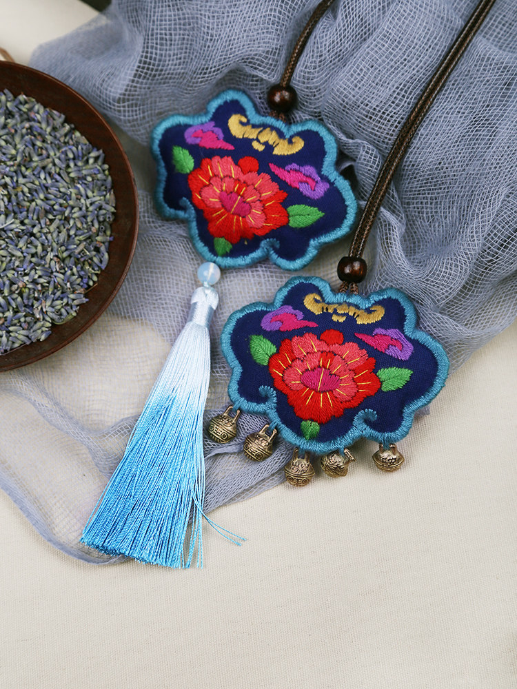 刺绣diy初学古风如意锁香囊挂件创意绣花礼物手工刺绣diy材料包