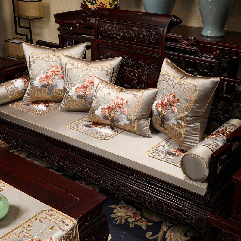 坐垫实木沙发靠垫中式套红红木高档家具罗汉沙发垫