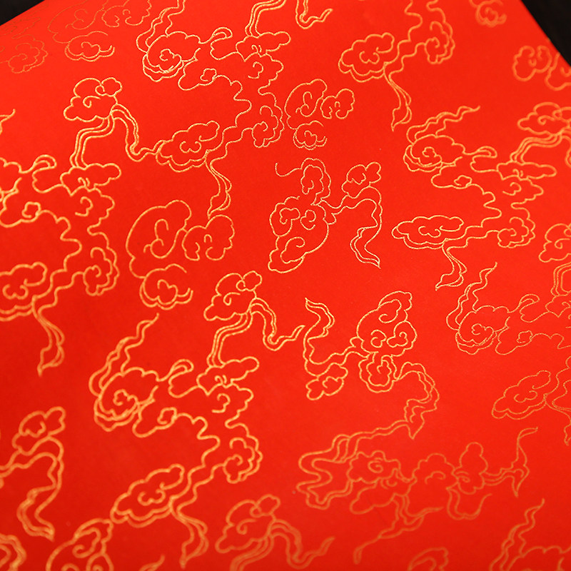 宣纸明星加厚大红七言祥云年春节新年红纸春联宣纸