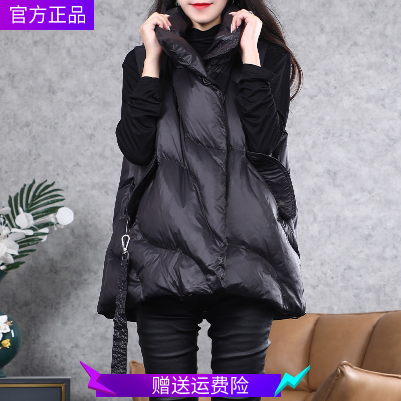 羽绒马甲女短款2021秋冬新款时尚百搭宽松轻薄背心坎肩马夹中长款