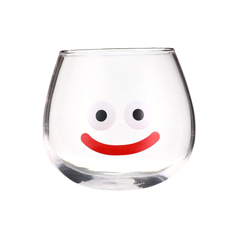 heymankids日本限量smile笑脸摇摇不倒翁玻璃杯儿童童牛玻璃杯