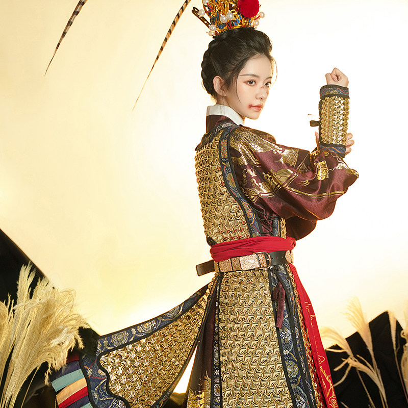 甲护甲甲盔甲真人护腕直身流烟明制文甲山文汉服