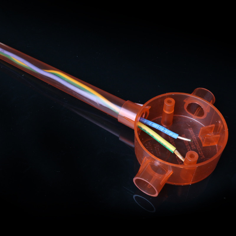 家装红蓝可弯装修pvc电工套管透明绝缘冷弯管阻燃4分20暗装穿线管