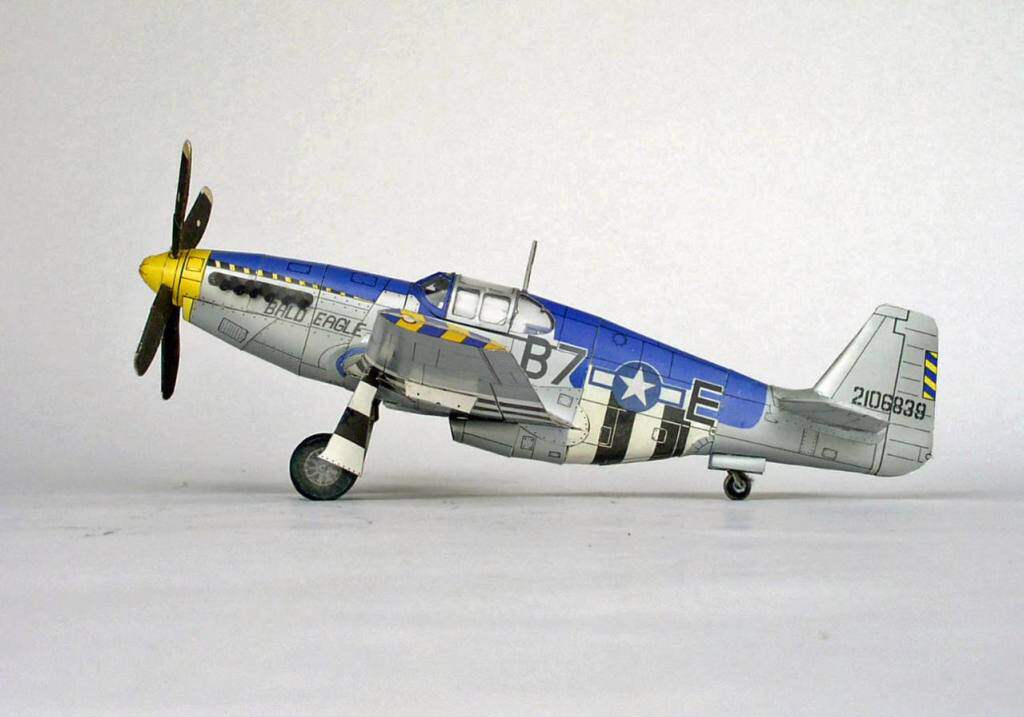 美国p51野马战斗飞机航模3d模型飞机模型