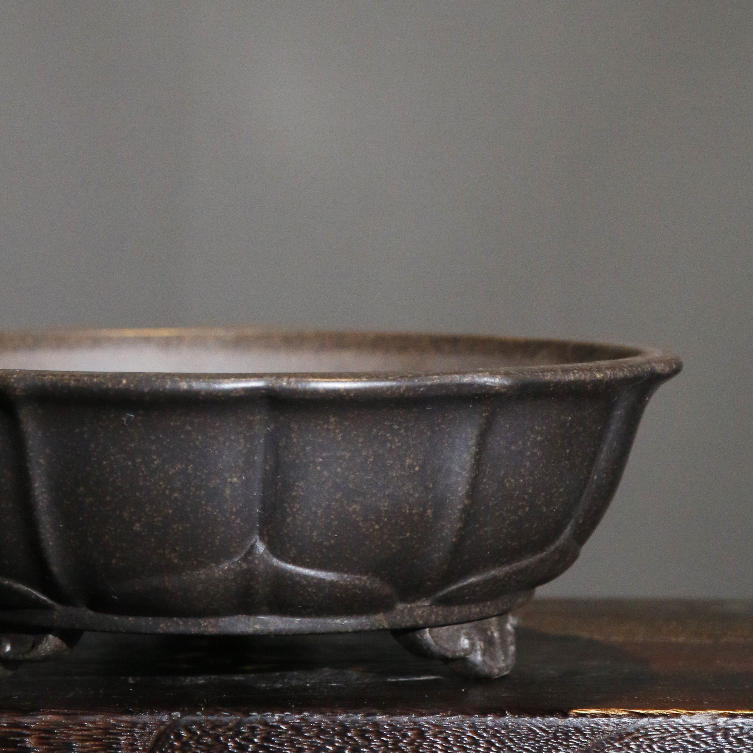 紫砂花盆盆景莲花手工禅意古风中国古典仿古花盆