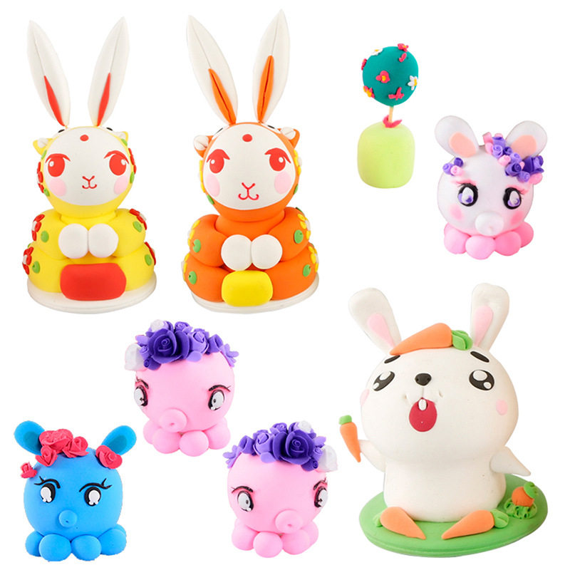 玩具儿童超轻粘土橡皮泥宝宝彩泥手工黏土24色粘土