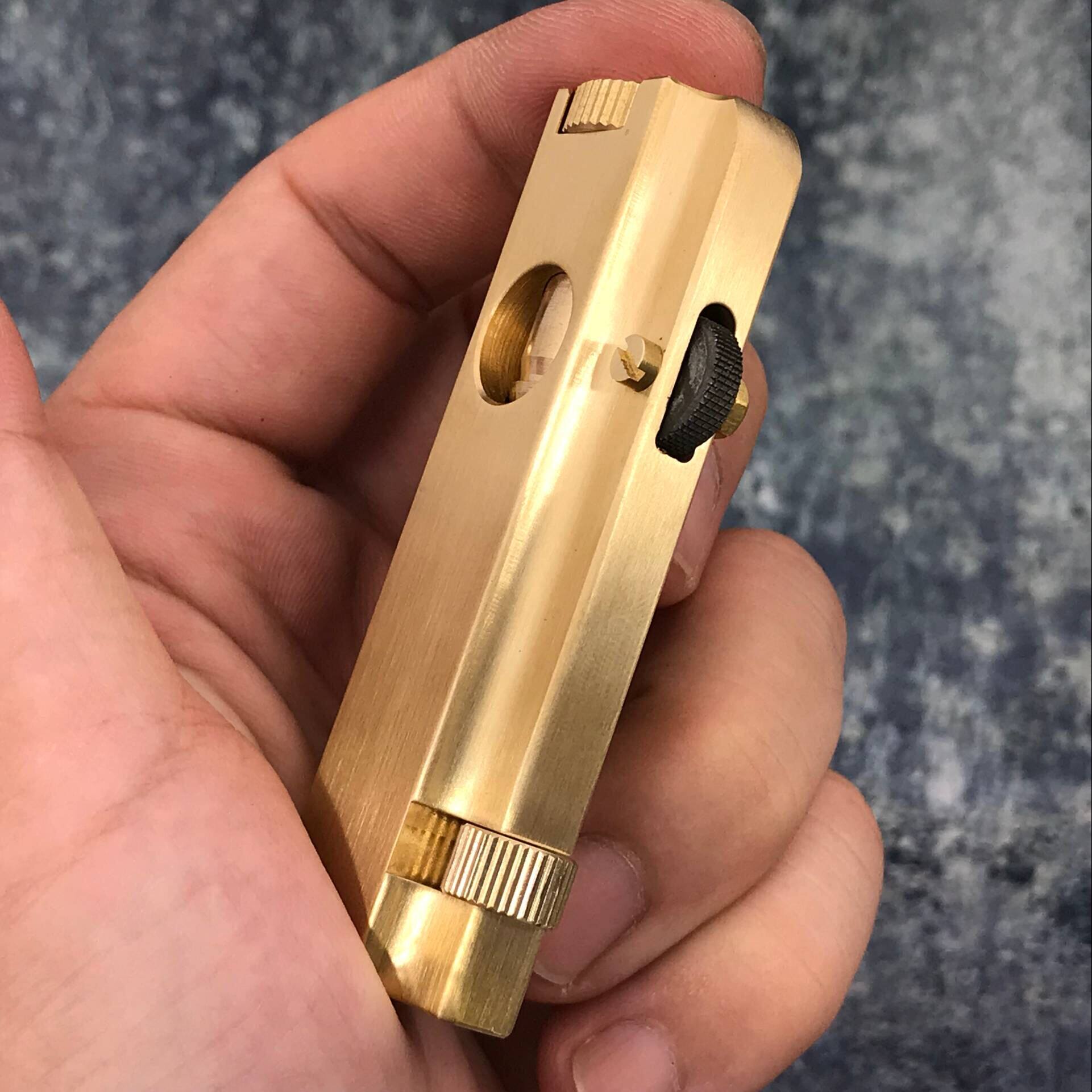 个性复古老式抽拉半自动纯铜煤油打火机战壕创意古董机收藏刻字