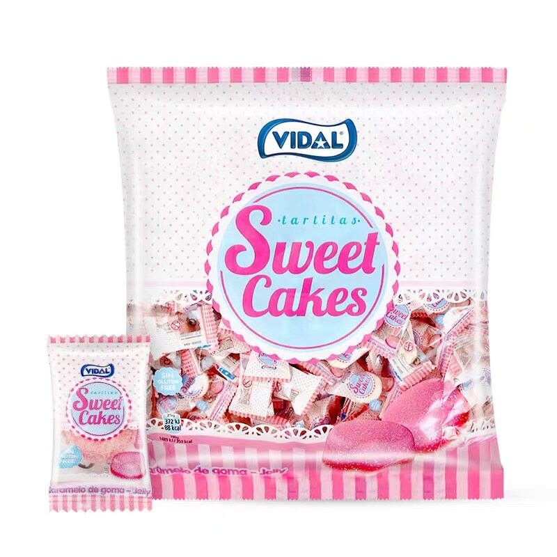 西班牙进口彼糖乐草草莓奶油软糖网红果汁散装糖果