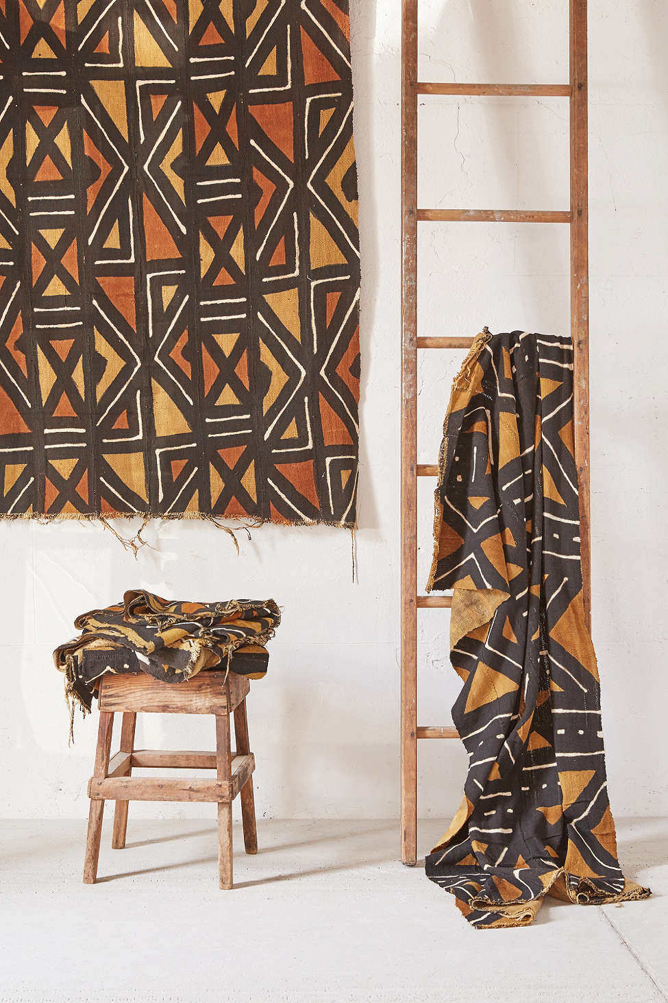 africanmudcloth西非泥染古布沙发挂毯壁饰壁挂艺术挂布ins墙饰