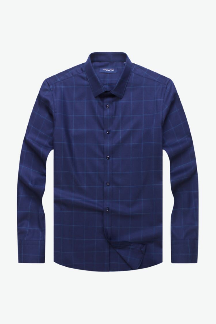 雅戈尔新款长袖衬衫秋冬羊毛修身商务正品12644gfa衬衫