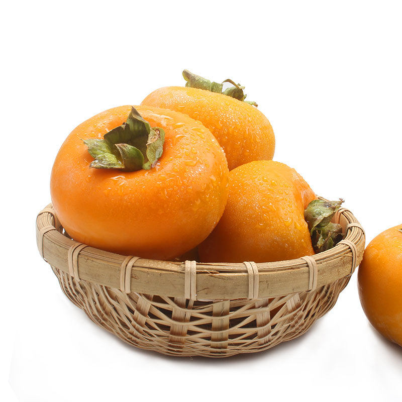 广西恭城新鲜瑶山甜脆柿子10斤真空柿子