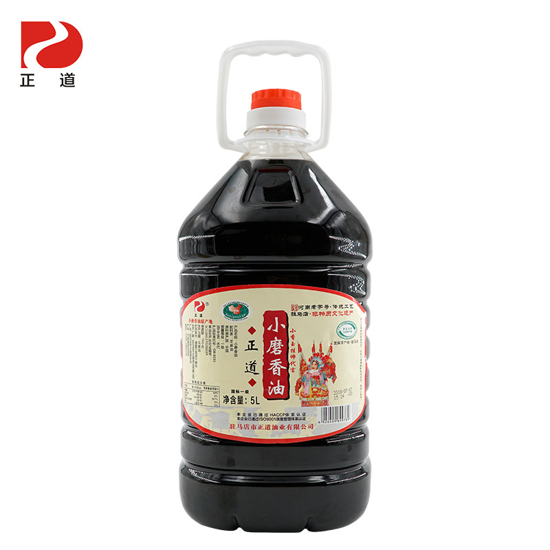 正道小磨香油5000mlx1壶白芝麻芝麻油油石磨工工艺香油