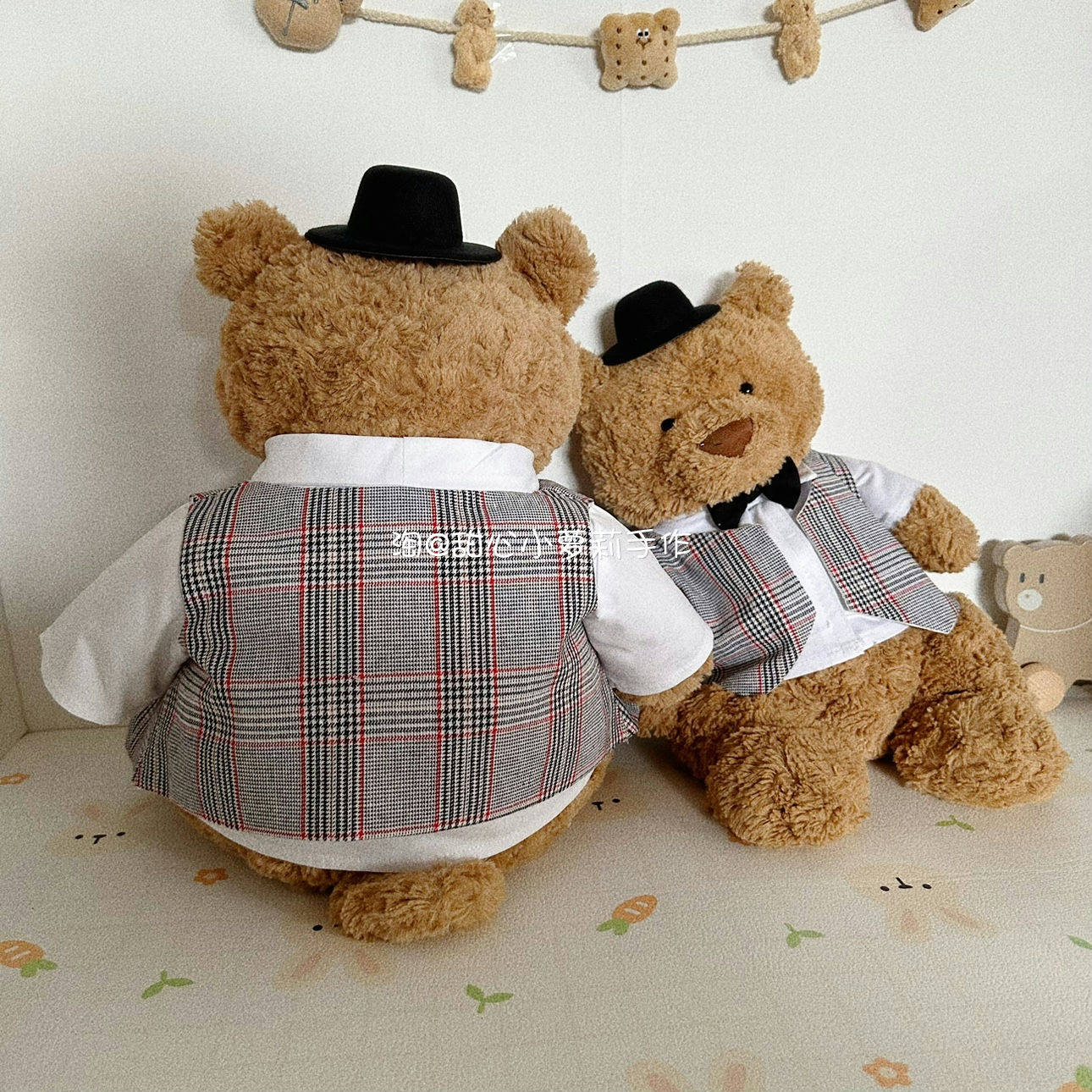 巴塞罗熊衣服衣服泰迪熊娃熊婚礼婚礼西装棉花娃娃