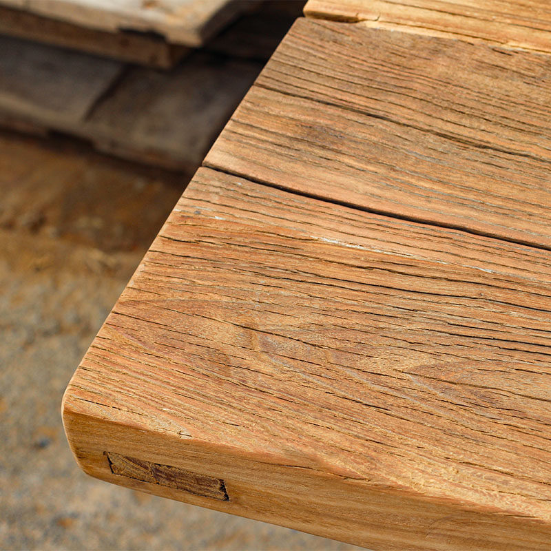 门板榆木桌面做旧实木风化木板餐桌吧台