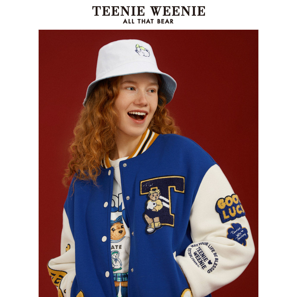 teenieweenie小熊卡通帽子渔夫帽女2021春夏新款ttac21s201b帽子