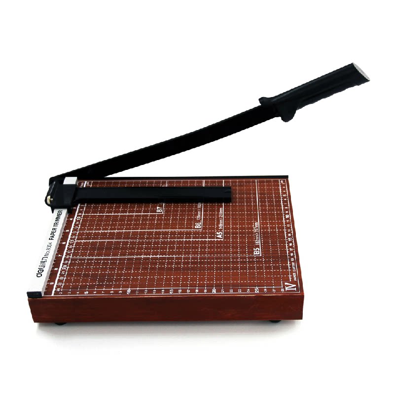 木质裁纸纸刀切纸得力切割财务闸刀铡刀小型切纸刀