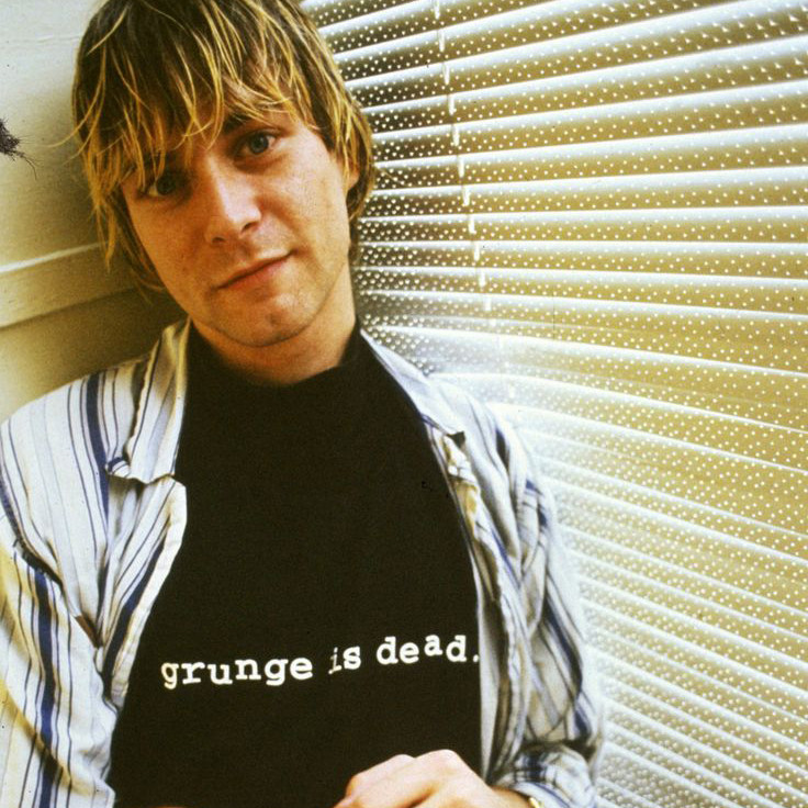 涅盘nirvana乐队科特柯本kurtcoban同款grungeisdeadt恤