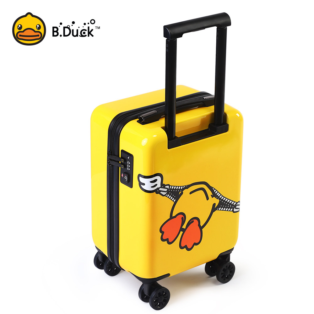 bduck小黄鸭儿童行李箱16寸拉杆箱万向男女网红密码旅行箱