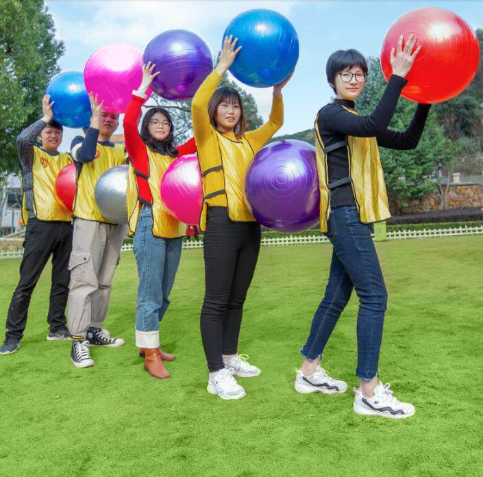 背夹团队游戏道具户外拓展训练器材室内趣味运动会瑜伽球