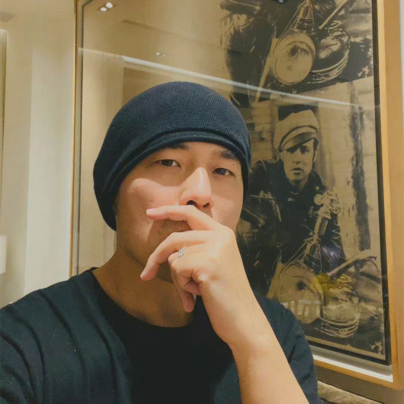 周杰伦jaychou同款帽子刺绣包头针织男士头套帽子