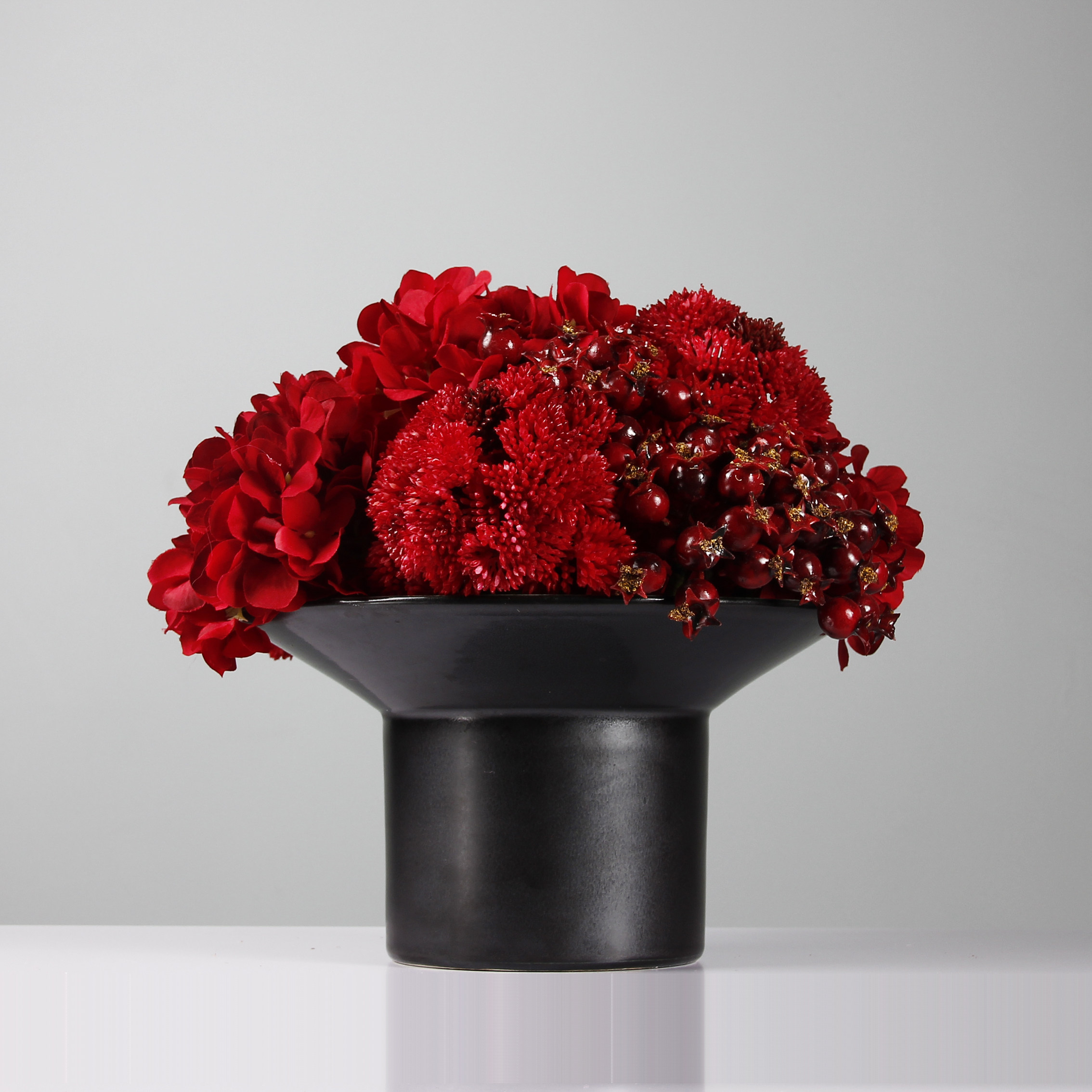 中式仿真红色果子子野浆果整体花艺喜庆婚庆仿真花