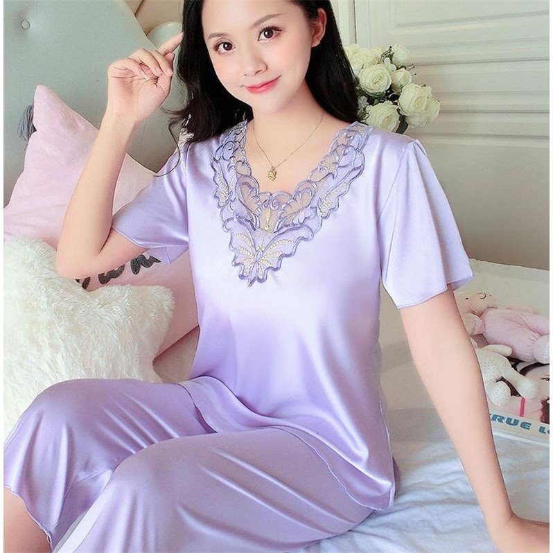 淘宝睡衣女夏短袖新款丝绸夏天性感冰丝