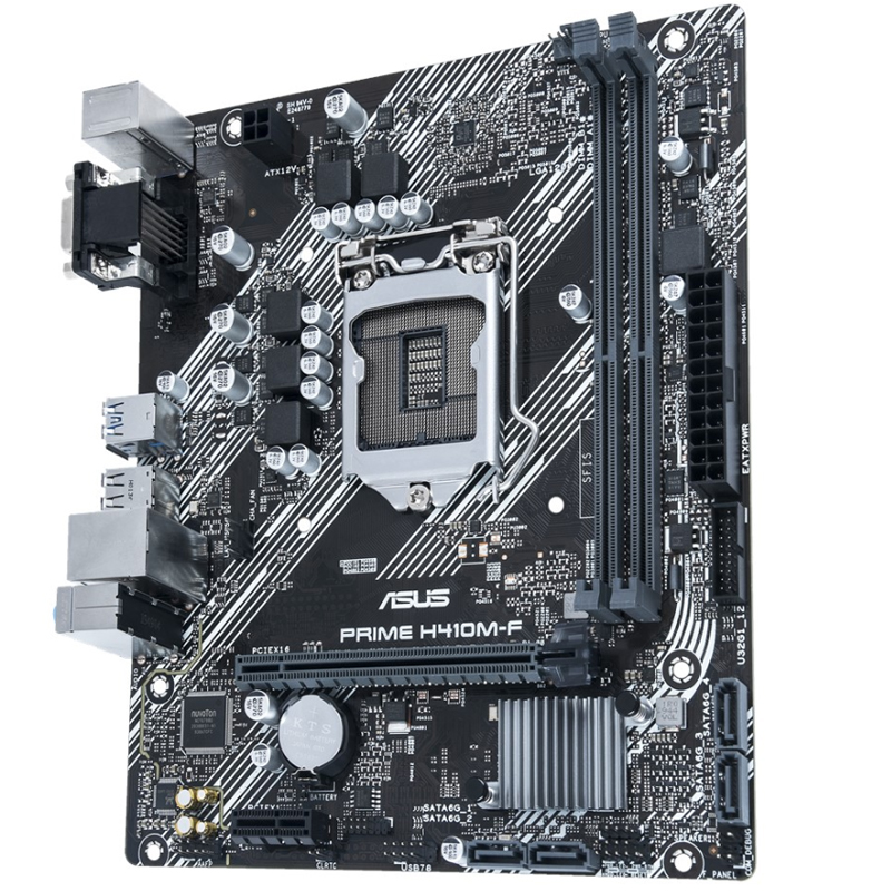 华硕prime h410m-f 台式机电脑游戏小板lga1200支持十代cpu