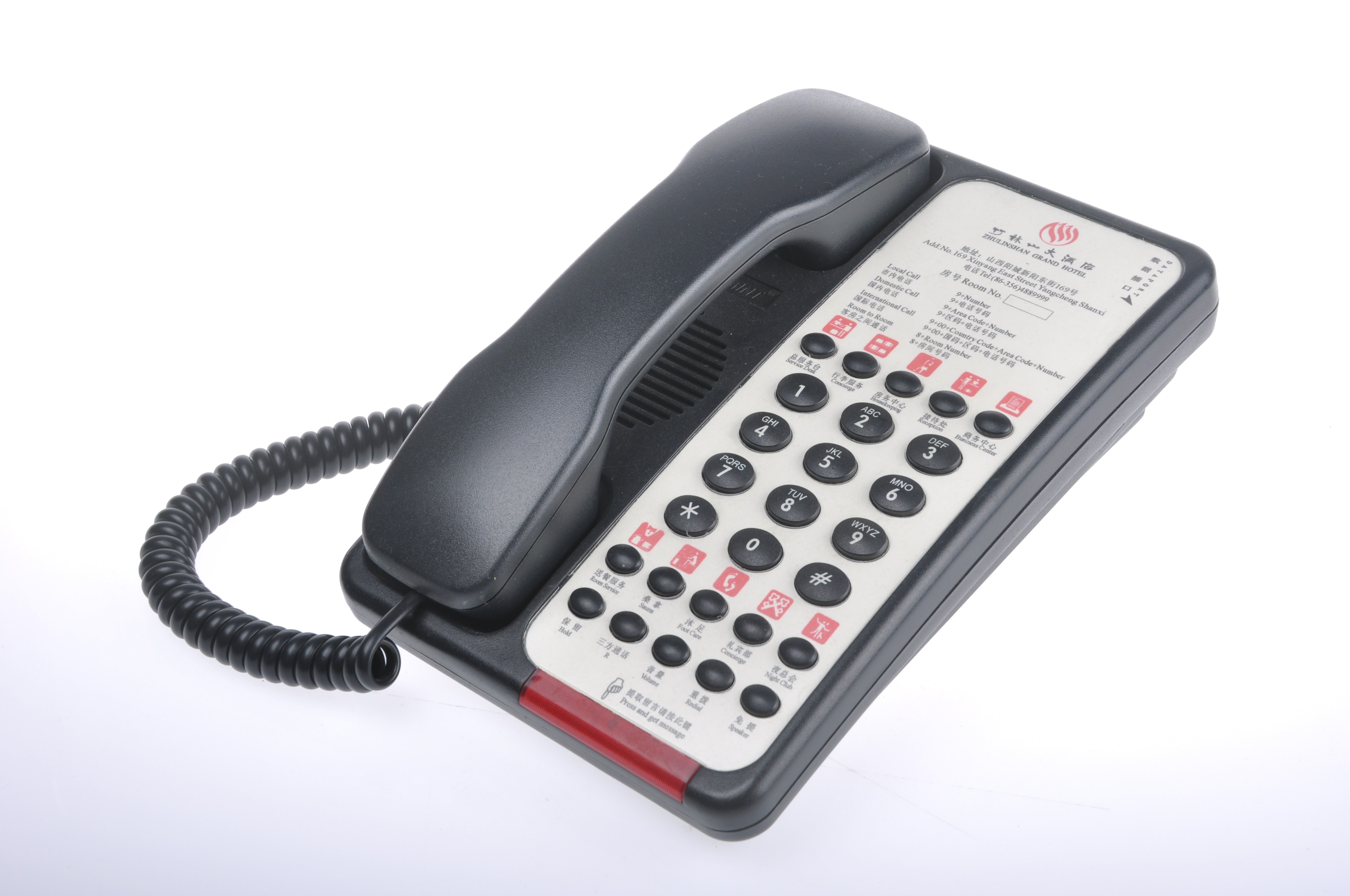 电话机酒店宾馆客房专用一键拨号电话kingint肯天电话机有绳