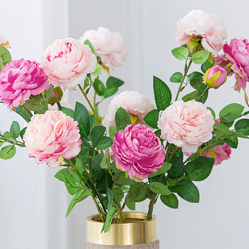 如一花开仿真西洋玫瑰花束diy长支落地干花客厅家居摆设假花装饰