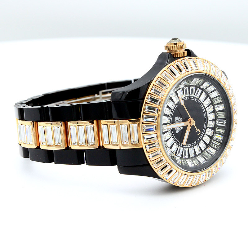 官方正品全新现货chouette腕表白黑水钻玫瑰金时尚国产腕表