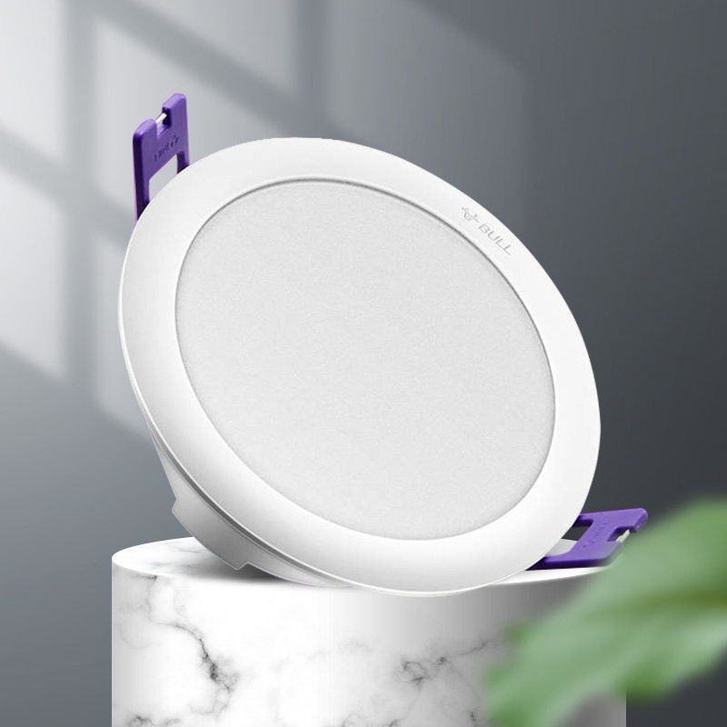 公牛过道灯简孔灯简超薄客厅筒灯变光三色吊顶筒灯