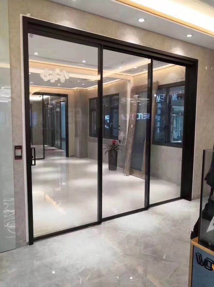 边框三联联动滑门客厅阳台厨房推拉门卫生间隔断厨房门