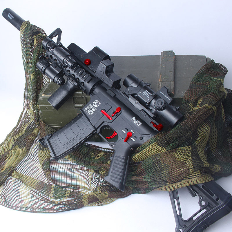 真人模型道具求生装备吃鸡绝地发水cs连发电动玩具枪