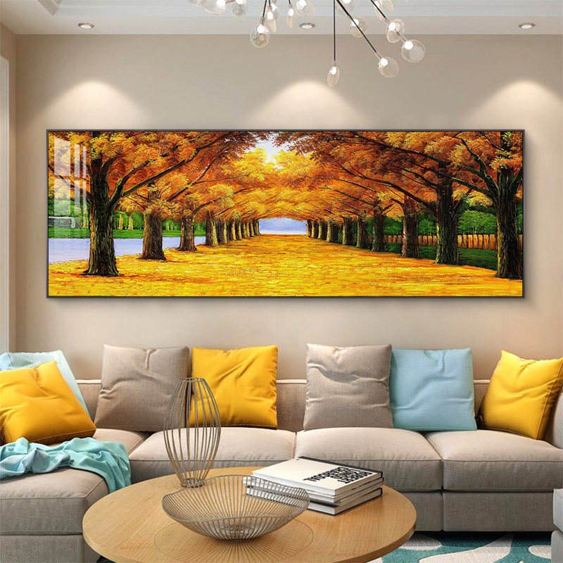 招财进宝客厅装饰画沙发背景背景墙墙面壁画黄金满地现代装饰画