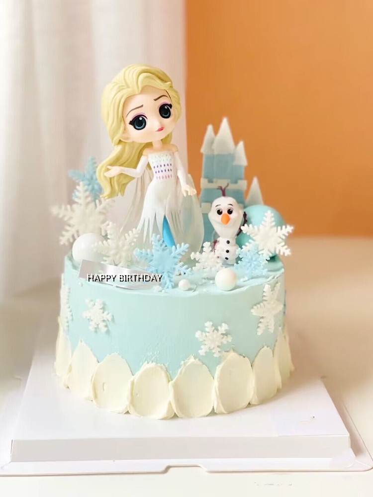 冰雪奇缘爱莎女神小公主女王儿童卡通创意生日蛋糕新鲜生日蛋糕