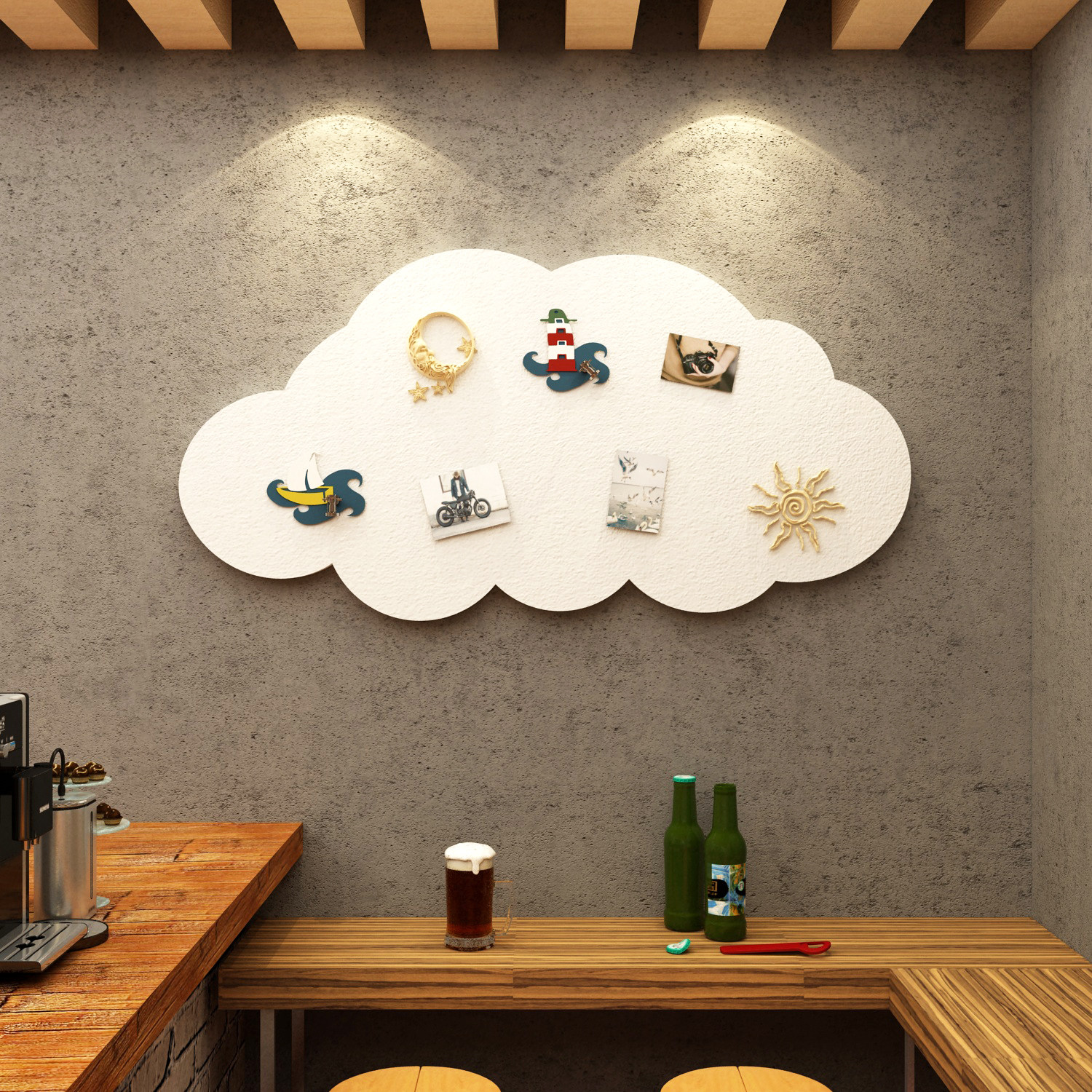 毛毡酒吧墙面装饰品场景布置饭店火锅烧烤烤肉墙贴