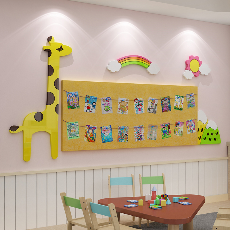 毛毡幼儿园环创主题墙面装饰材料布置美术教室墙贴