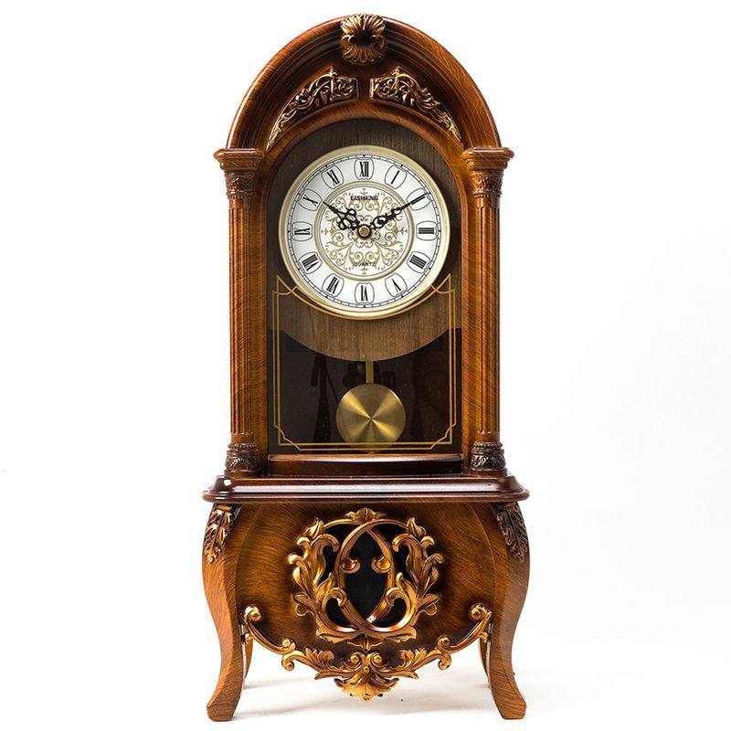 丽盛欧式复古座钟客厅整点报时台钟中式大号座钟